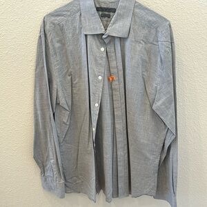 John Varvatos light gray slim fit men’s dress shirt